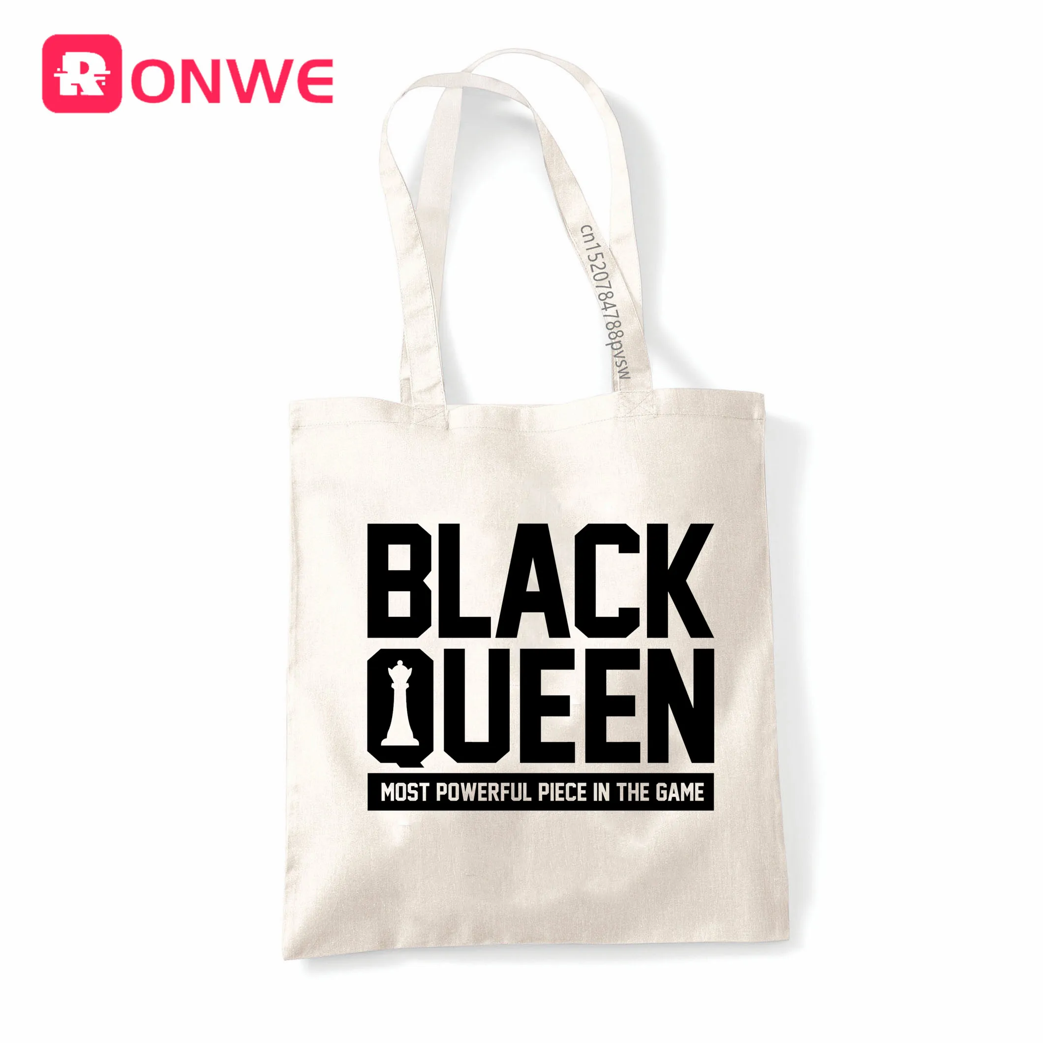 Я сильная меланин Queen многоразовые Для женщин покупок Сумки холсты эко