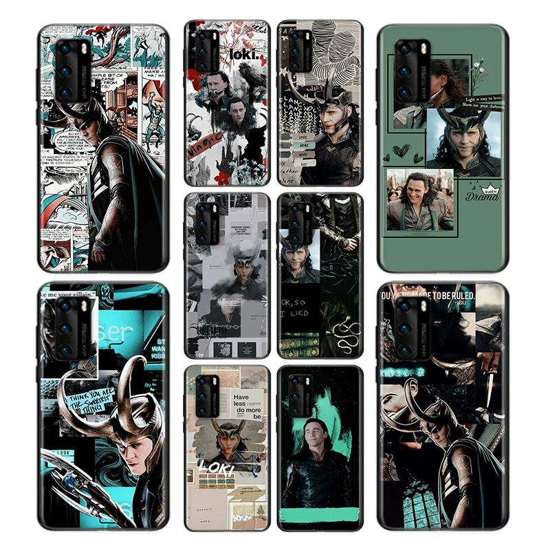 Чехол для телефона Marvel Мстители локи Huawei P40 P30 P20 P50 Pro Plus P10 P9 P8 Lite 2019 2017 RU E Mini мягкий