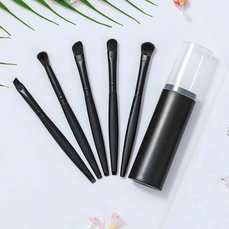 

cms Makeup brush set 5 brush portable storage powder brush blush face eye brush full set of makeup tools Beauty brush