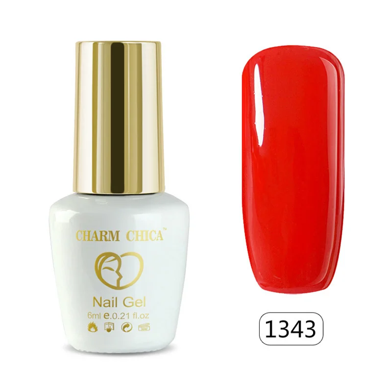 Шарм Чика УФ-гель для ногтей 6 мл 155 цветов черный красный обычный Гибридный лак
