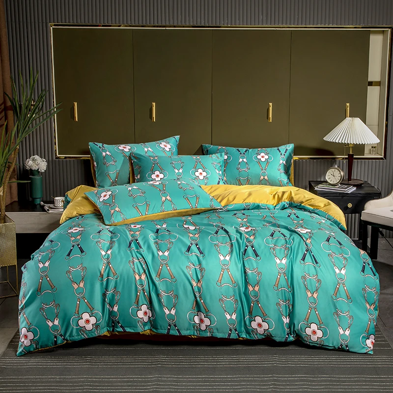 

Bohemian Ethnic Floral Leaf Leopard Satin Bedding Set Duvet Cover Bedspread Bedclothes Queen King 200x230 Quilt Covers For Home