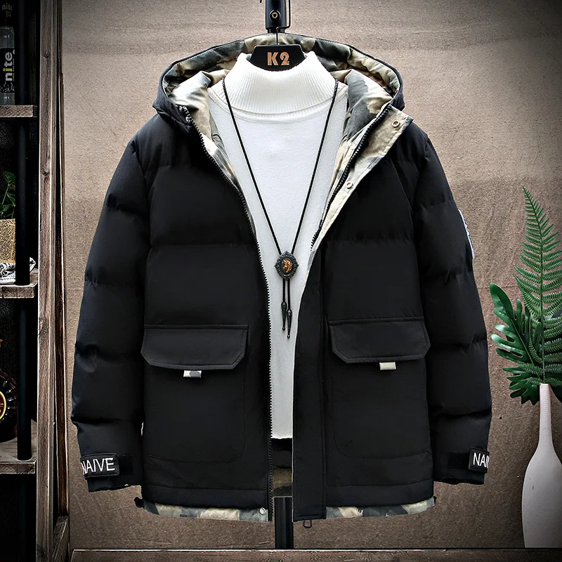 Зимняя брендовая мужская куртка размера плюс 4XL 95 кг утепленные модные куртки с