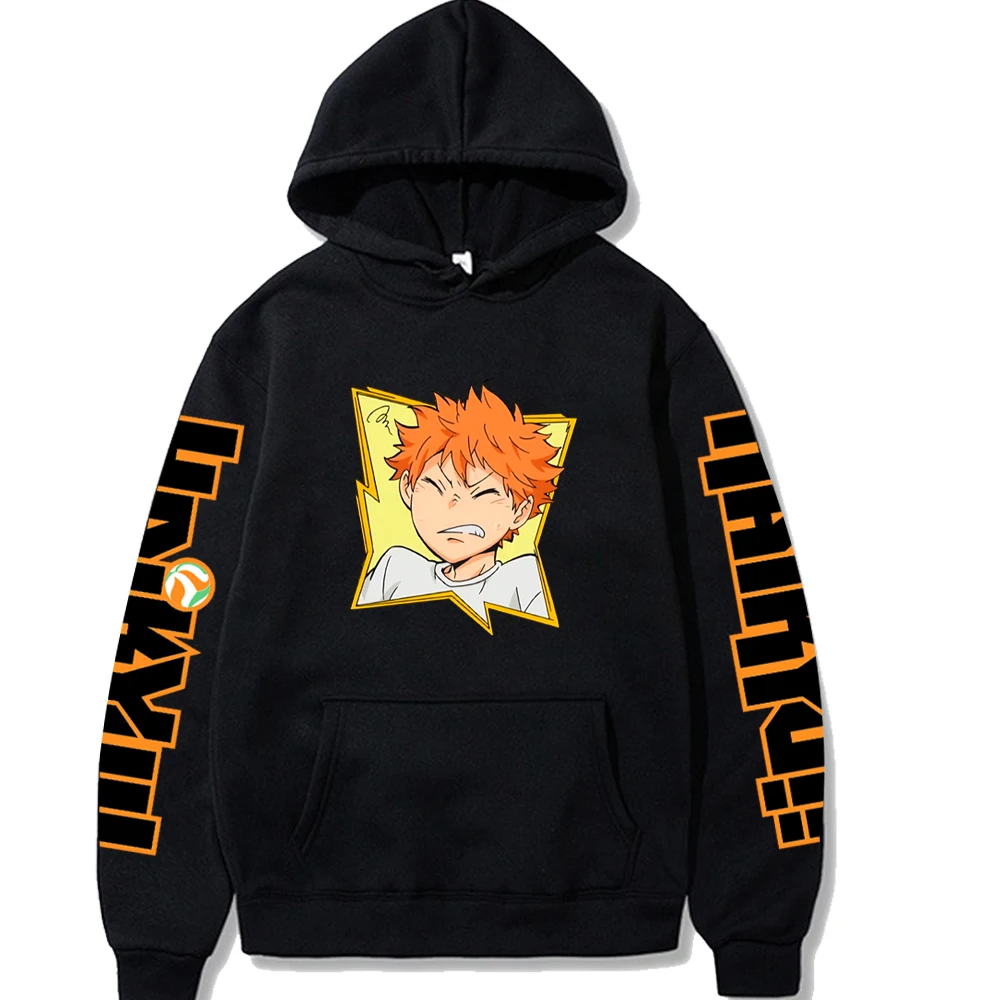 

Anime Style Pullover Cartoon Haikyuu Printing Top Unisex Loose Hoodies