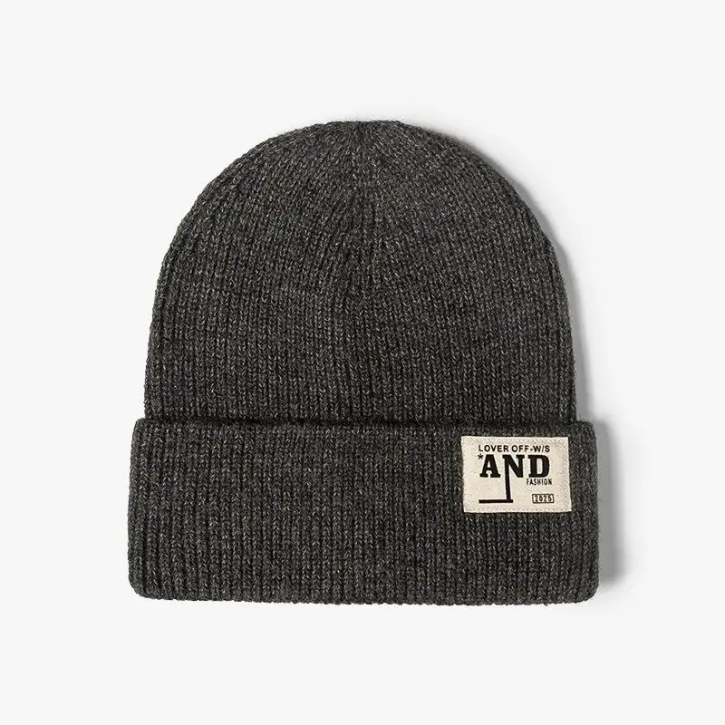 

LDSLYJR 2021 Осень-Зима Акриловая плотная вязаная шапка с буквами теплая шапка шапочки шапка облегающая шапка для мужчин и женщин 88