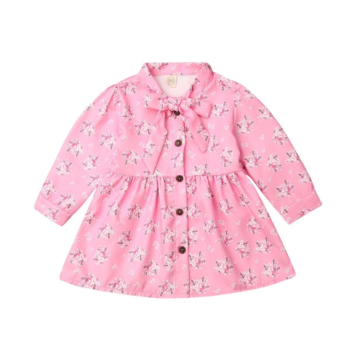 Maximum supplier CUTE Kids Baby Girls Floral Dress Long Sleeve Party Pageant Clothes |