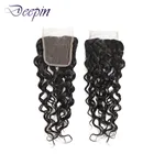 Волнистые натуральные малазийские человеческие волосы 4x4 без КудрейСредниетри части 8-20 дюймов естественного цвета, не Реми, для женщин