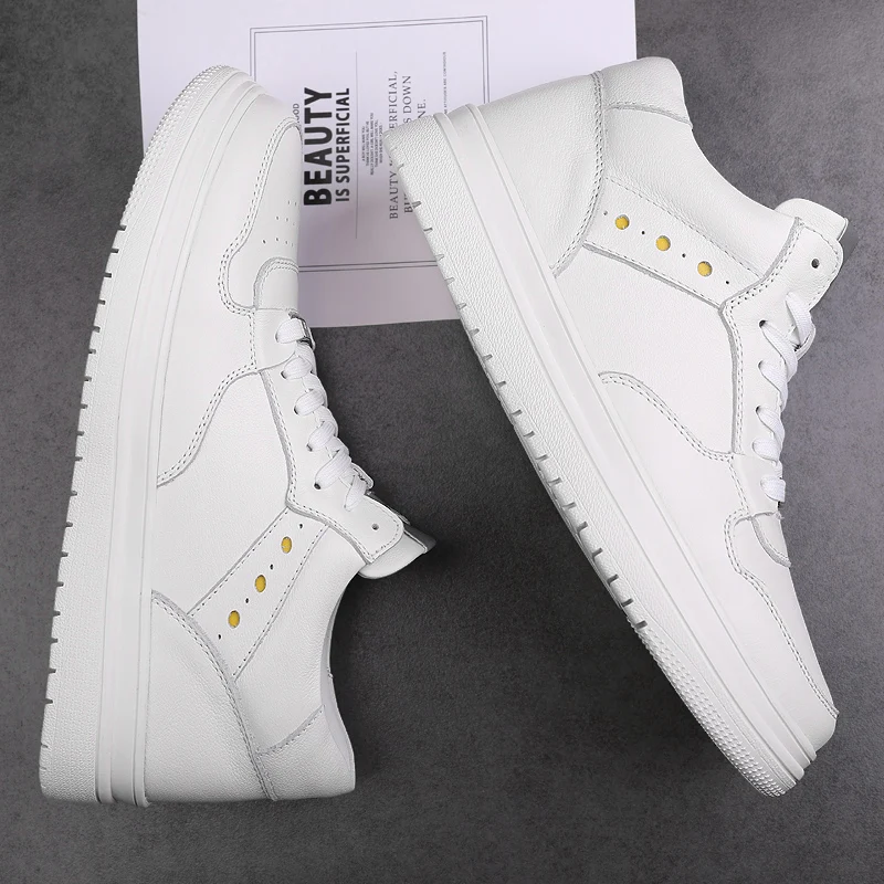 Кроссовки мужские из натуральной кожи Повседневная Удобная Уличная обувь