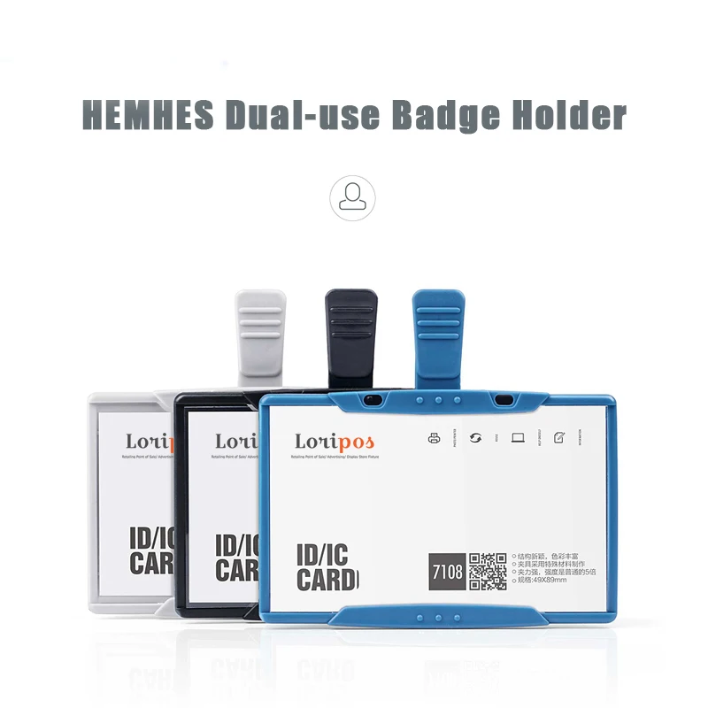 

ABS card sleeve ID Badge Bank Credit Card Badge Holder Reels Key Ring Chain Clips School student office