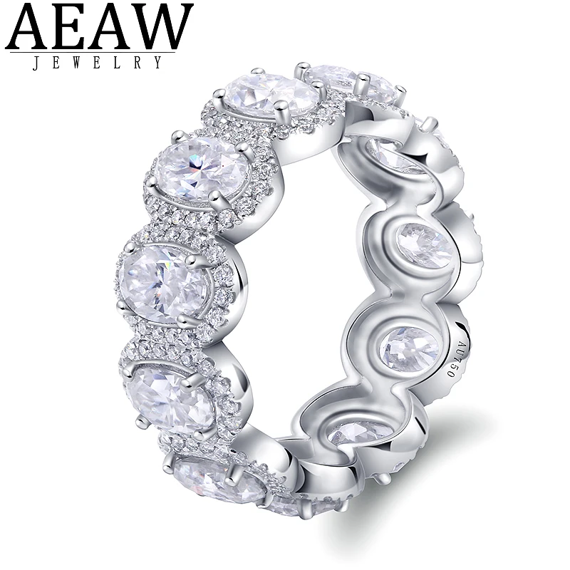 925 CTW Овальный бриллиантовый Муассанит овальной огранки обручальный браслет