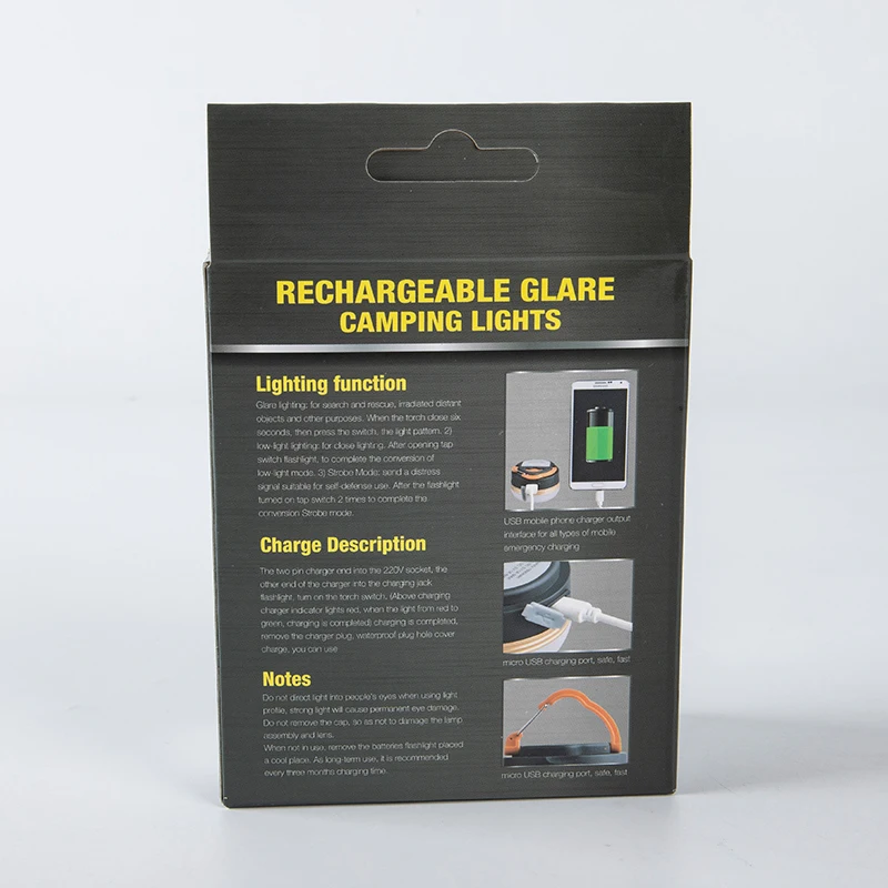 

3 Mode USB Charging Camping Lights 5LED Outdoor tents Light Emergency Flashlight