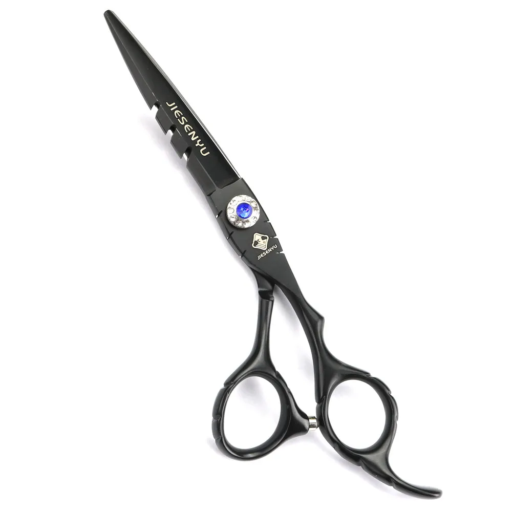 cutting scissors Модный красивый черный сапфировый винт 6,0 дюйма, индивидуальная ручка, простые парикмахерские ножницы, стилист волос, необходимый набор - Цвет: cutting scissors
