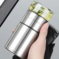 creative portable tea bottle with tea filter design water bottle stainless steel thermos bottle travel bottle for male female