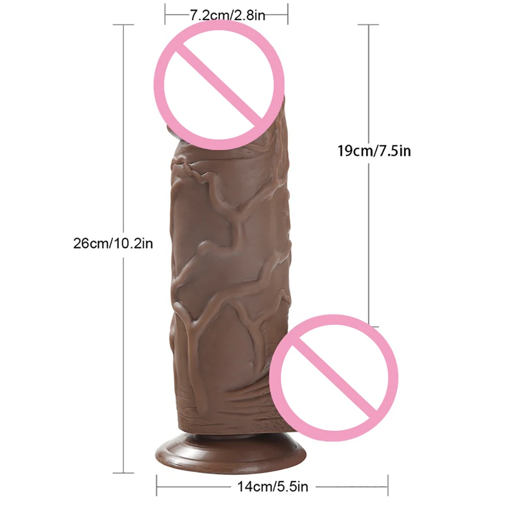 Реалистичный фаллоимитатор 26*7 см большой огромный мягкий сильный член присоска