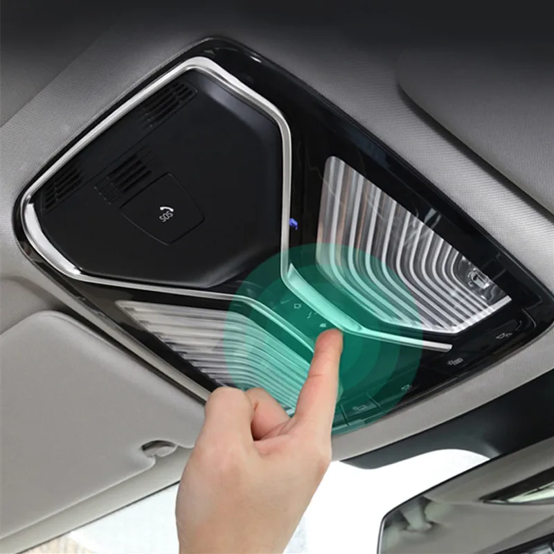 

Car Front Roof Reading Light Lamp Frame Stickers Cover Trim For BMW 5 Series X3 6 Series GT G38 525LI 530LE 2018-2021 Decoration