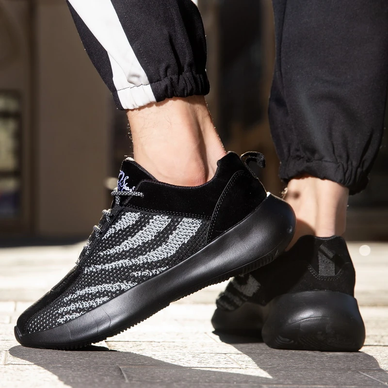 Кроссовки мужские сетчатые дышащие спортивная обувь для бега и ходьбы плоская