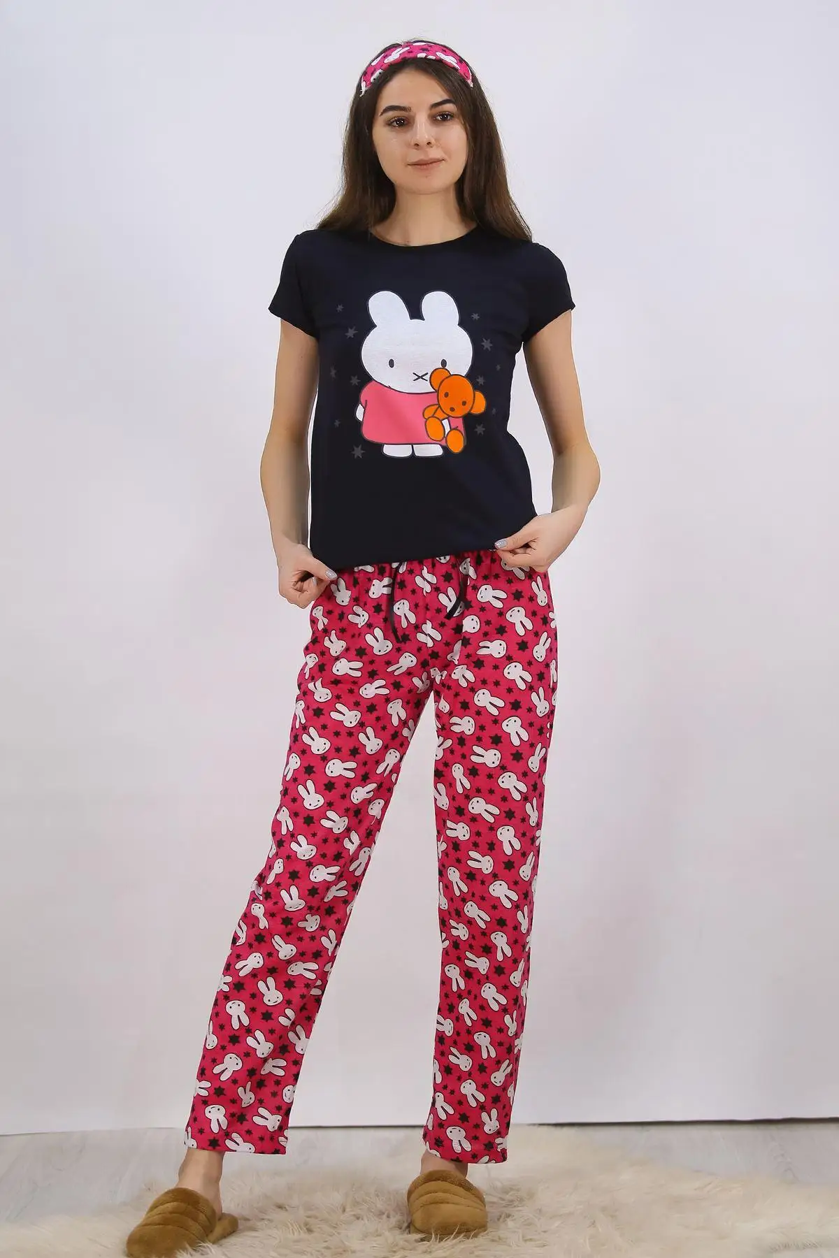 

Printed Pajamas set Black