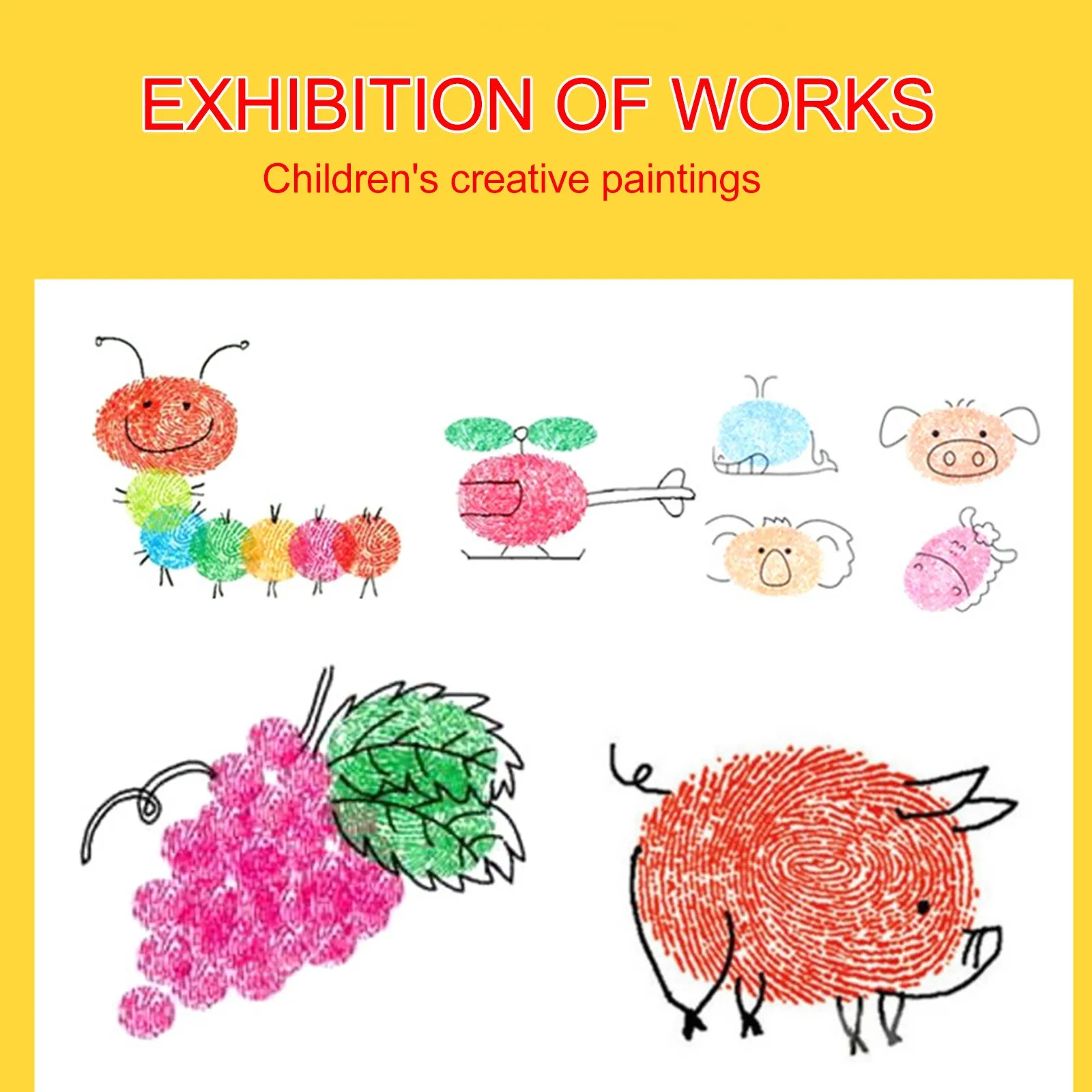 

New Hot Funny Finger Painting Kit Finger Drawing Toys Educational Tool Kit Mud Painting Kids Early Learning Toy Cardmaking 2021