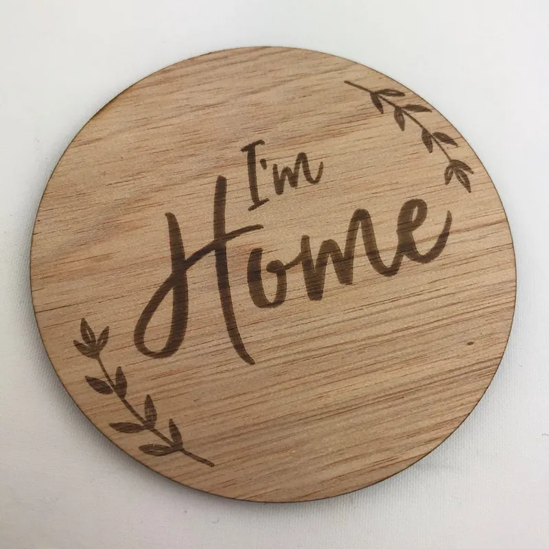 Customize New Baby name sign wood Birth Announcement Disc Hospital Welcome Plaque baby show gifts Photo Prop Nursery Decor | Дом и сад