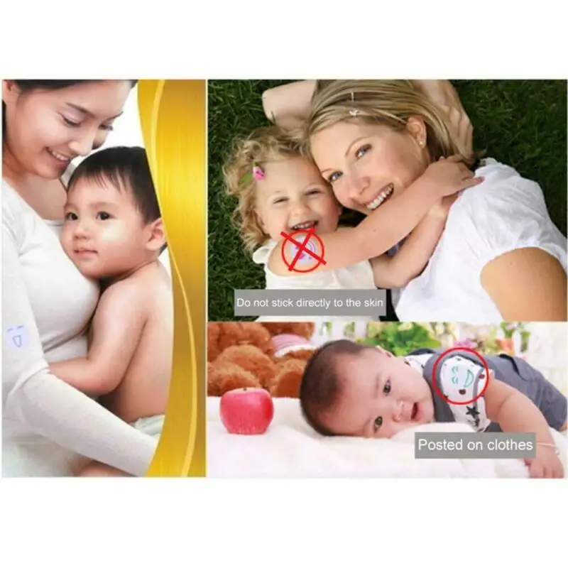 

MoskiPatch Mosquito Bugs Anti Mosquito Pest Insect Bugs Patch Smiling Face Insect Repellent Stickers For Baby Kids