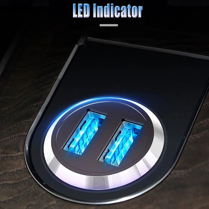 Супер мини USB Автомобильное зарядное устройство 3.1A металла для автомобиля с