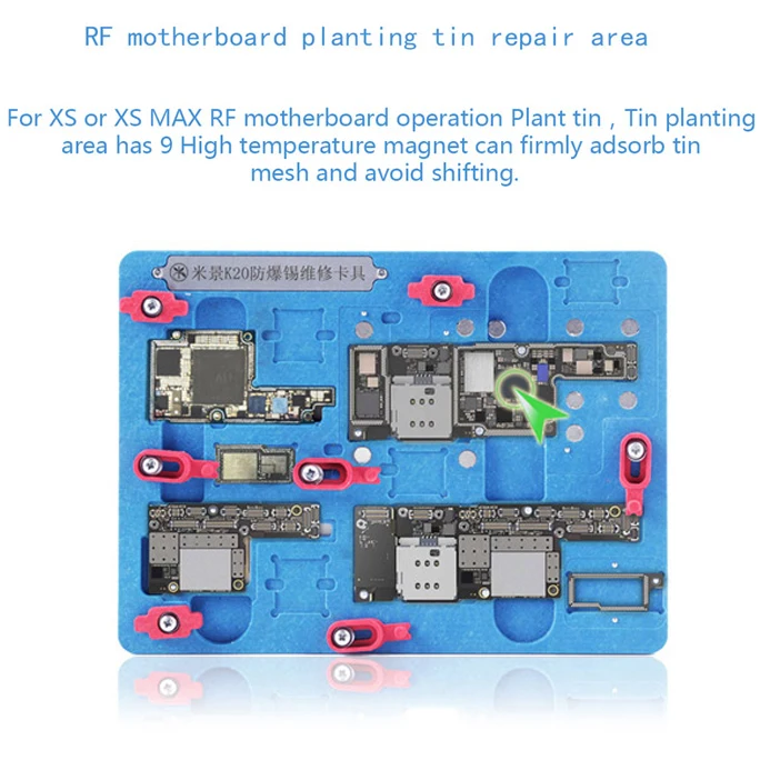 K20 Pcb держатель ремонт приспособление для Iphone X Xs Max материнская плата посадки олова с Bga трафарет A12 удалить черный клей