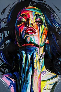 

Wall Art Poster Face Oil Painting Francoise Sty Color DH Canvas Prints Abstract Canvas Paintings Picture For Living Room