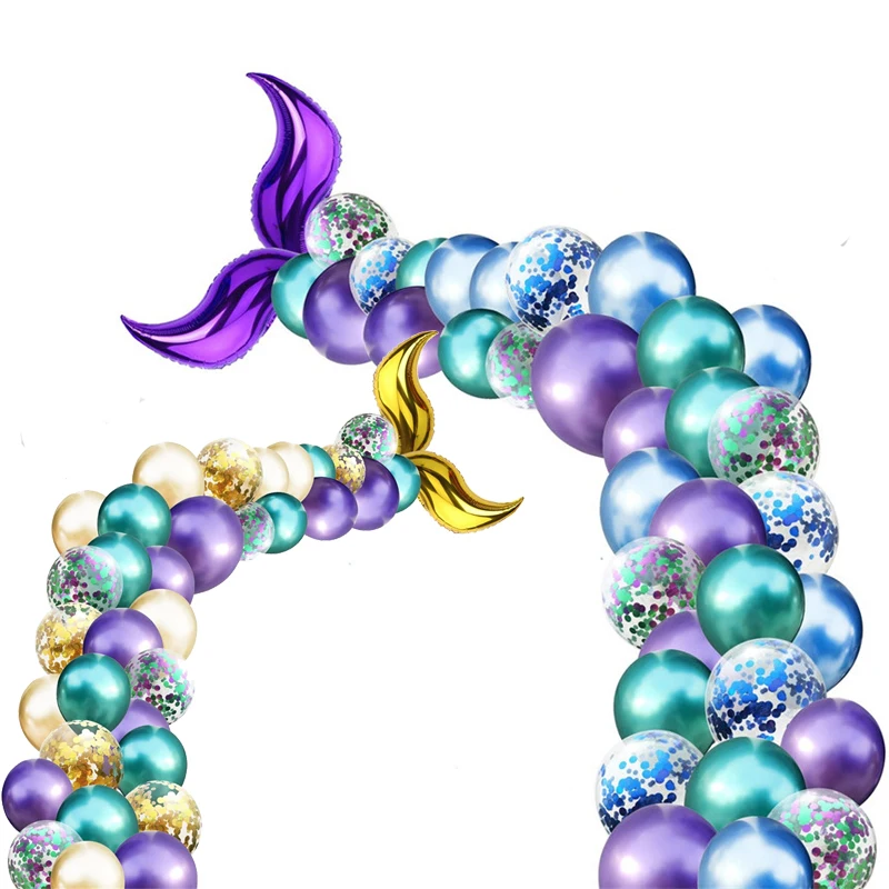 

Набор воздушных шаров, хвост русалки, набор аксессуаров для девочек, 42 шт.