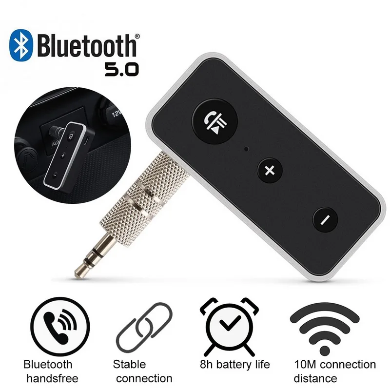 TOSPRA Mini Bluetooth Handsfree Car Kit Jack AUX Audio MP3 приемник Динамик адаптер для наушников звонков |