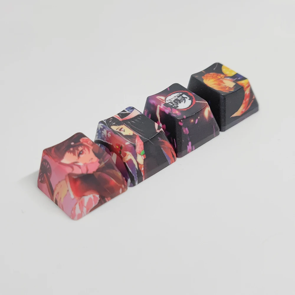 Японское аниме Demon Slayer Tanjirou Nezuko Zenitsu дизайн Keycaps Сублимация PBT для вишневого