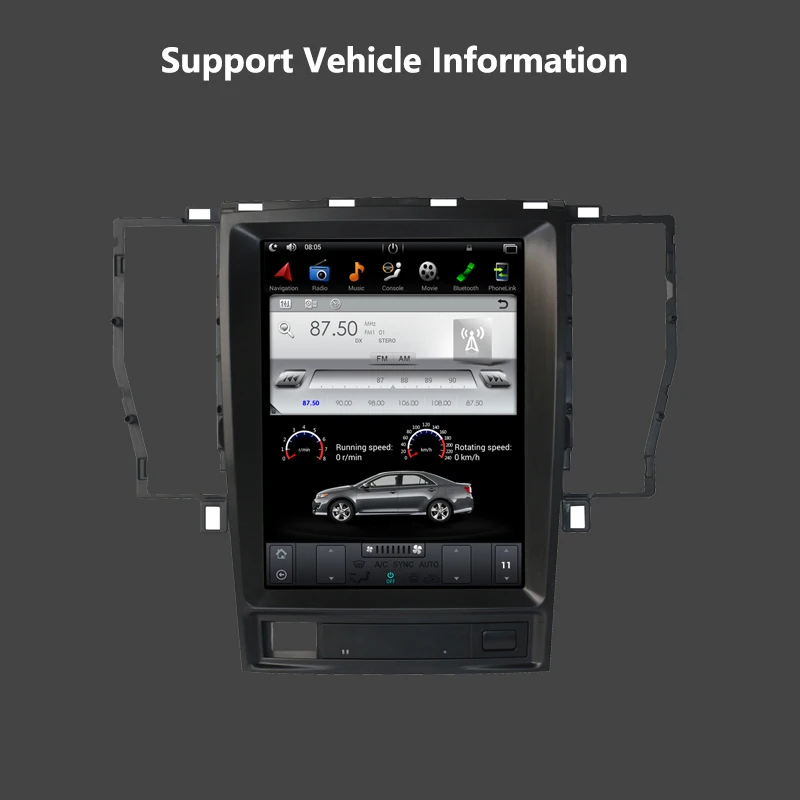 Автомобильный GPS-навигатор на Android 9 0 в стиле Tesla для TOYOTA CROWN 2008-2012 радио стерео