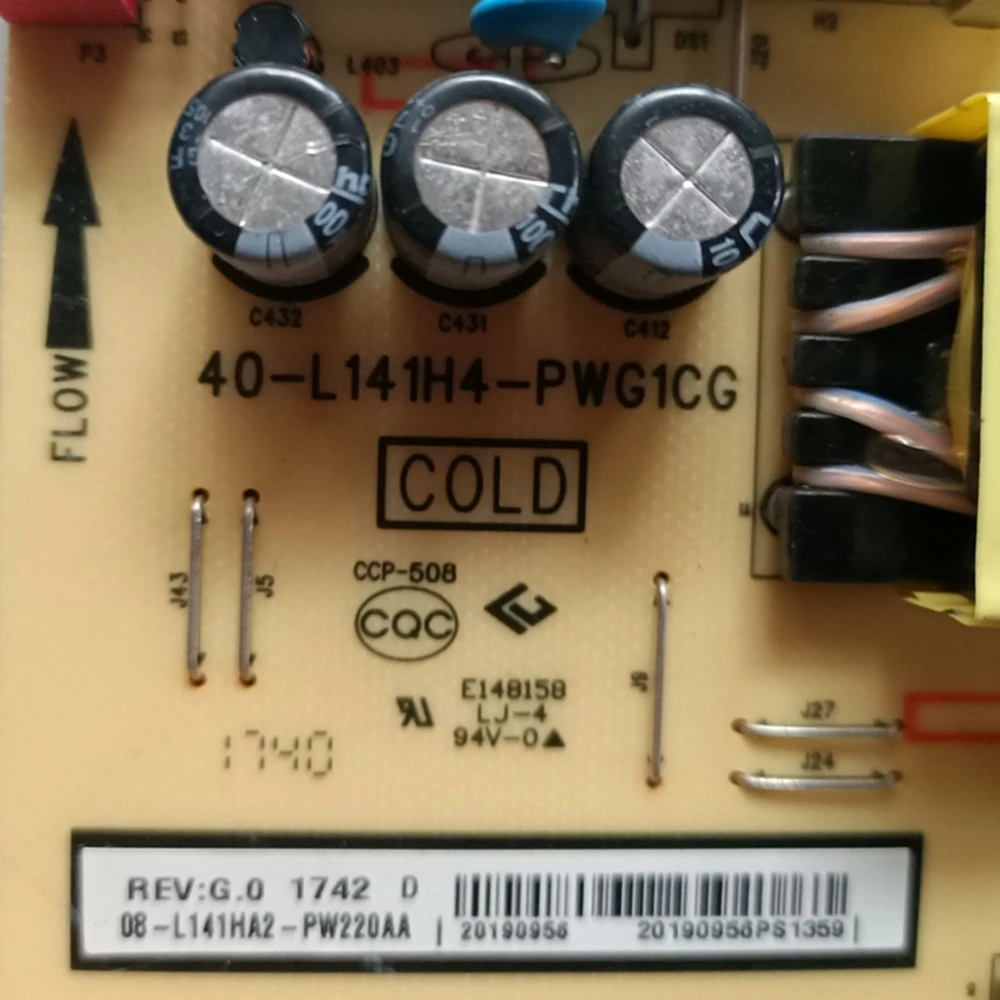 Good quality Power Supply Board 40-L141H4-PWG1CG 40-L141H4-PWF1XG 08-L141HA2-PW220AA Suitable For TCL L49P1A-F D55A620U 49UC6306