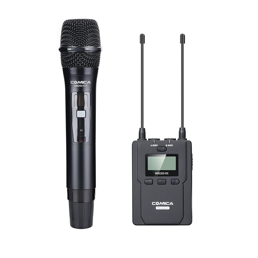 COMICA CVM WM200B/D беспроводной металлический UHF 96 каналов моно/стерео Lavalier интервью