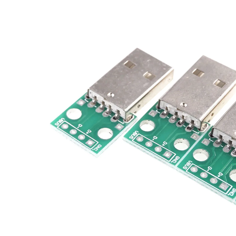 500 шт. DIY USB 2 0 Тип A штекер для DIP 4 Pin сквозные отверстия разъем адаптера PCB 54 мм