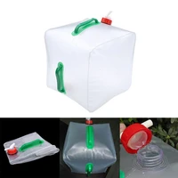 20l pvc collapsible water carrier storage container with tap for camping hiking picnic outdoor activity drinking water equipment