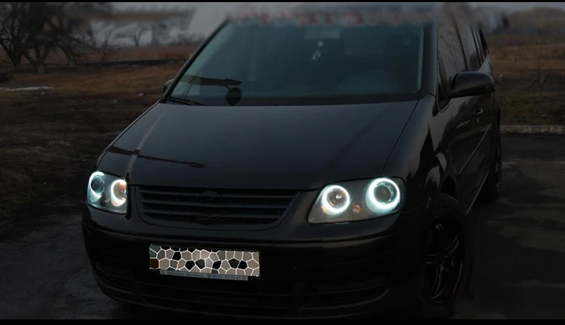 

For Volkswagen Touran 2004 2005 2006 2007 Multi-color Led Angel Eyes Kit RGB Halo Rings Daytime Running Light DRL