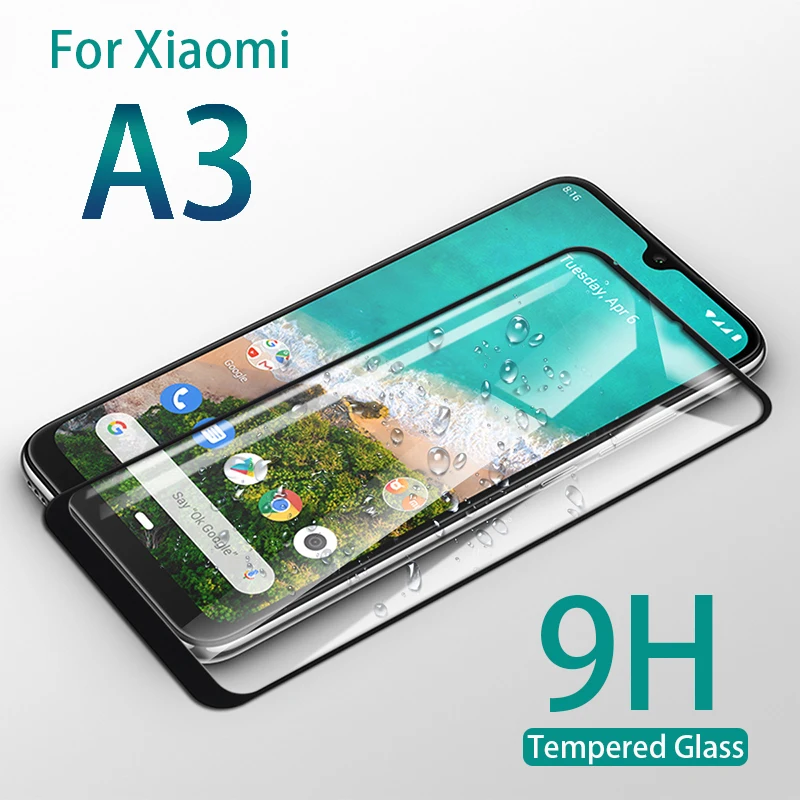 Для xiaomi A3 Защитная пленка для экрана из закаленного стекла mi Lite полное покрытие