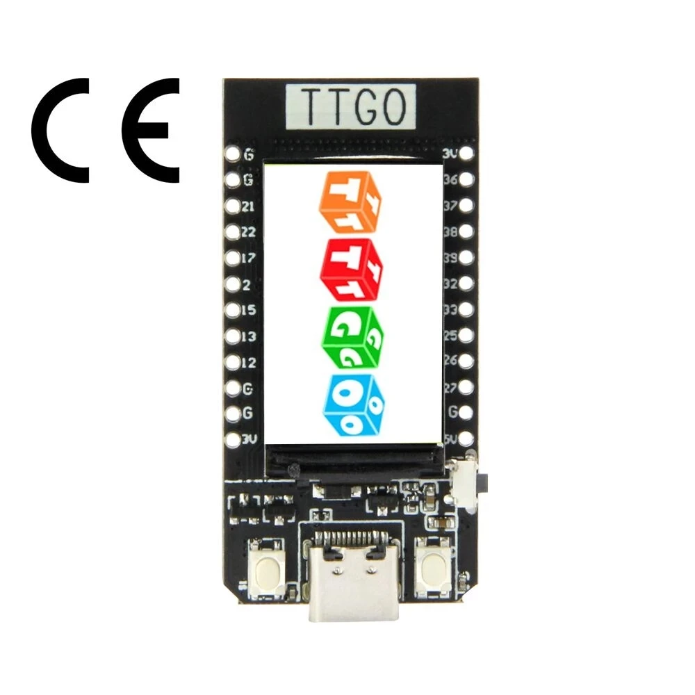 

LILYGO®Плата для разработки модуля TTGO T-Display ESP32, совместимая с Wi-Fi и Bluetooth, 1,14 дюймовая плата управления ЖК-дисплеем