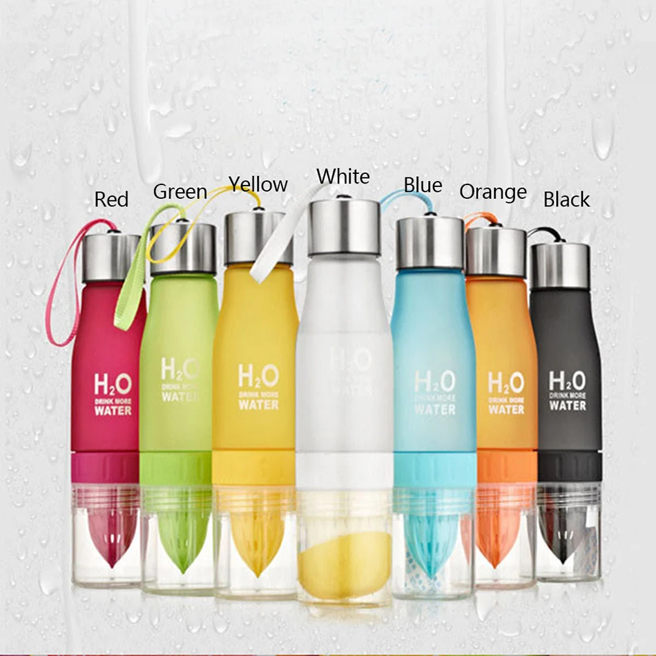 Креативная портативная бутылка для воды с инфузером фруктов пластиковая большой