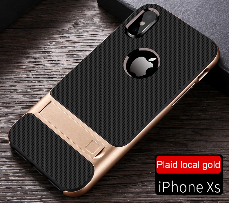 Для iPhone 11 Pro Max Чехлы ударопрочный чехол из смешанных материалов задняя крышка Подставка для Apple iPhone XR X Xs 6 6s s 7 8+ Plus Полный чехол для телефона