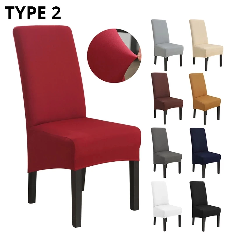 

Jacquard Extra Large XL Dining Chair Cover Stretch Spandex Elastic Long Back Chair Slipcover Case for Chairs Kitchen Banquet