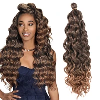 24inch long deep ocean wave crochet braid hair hawaii afro curls for black women pink synthetic braiding hair extensions