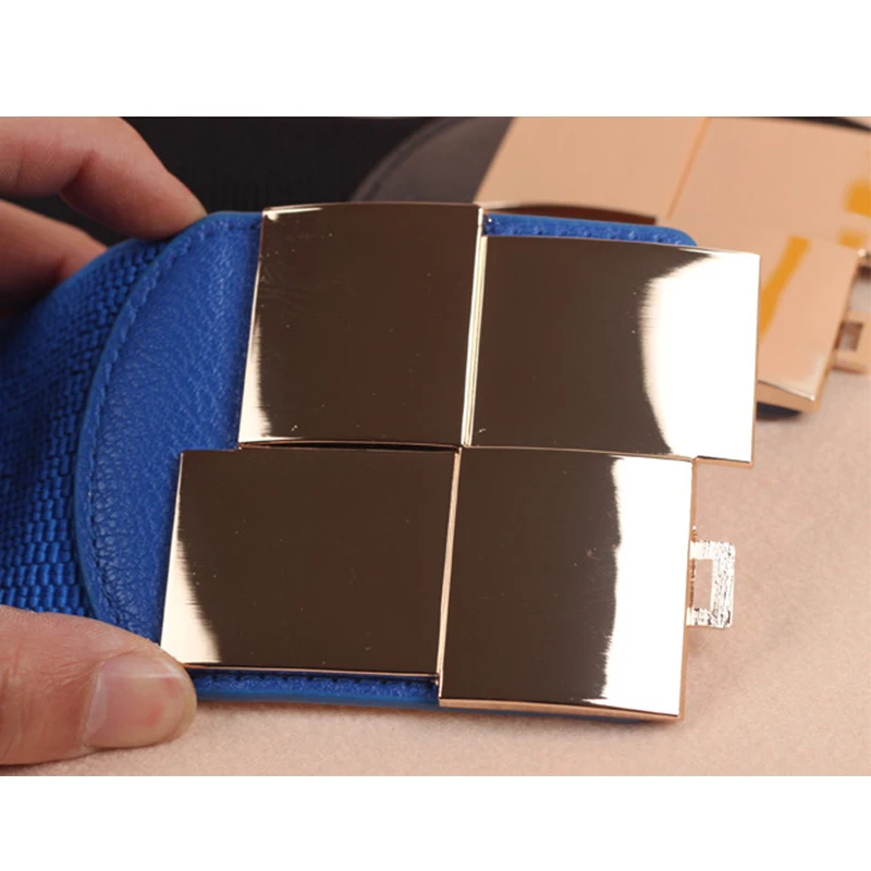 Новая модная женская эластичная юбка с широким поясом квадратная строчка