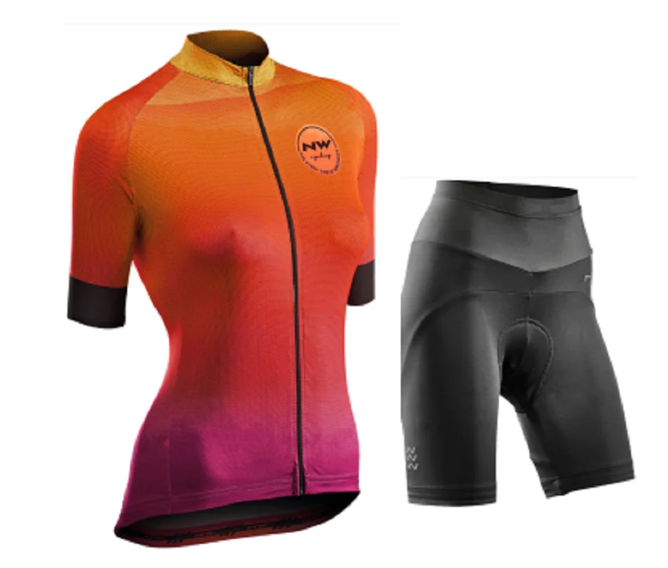 Женский комплект из Джерси с коротким рукавом NW быстросохнущая велосипедная
