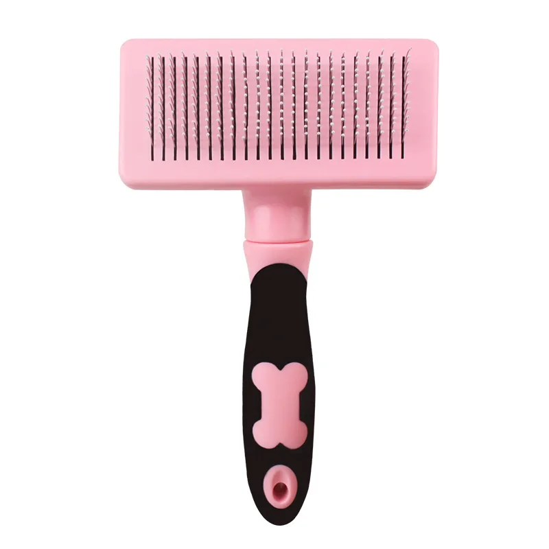 

Self Cleaning Slicker Brush – Gently Removes Loose Undercoat, Mats and Tangled Hair – Cat&Dog Grooming Brush.