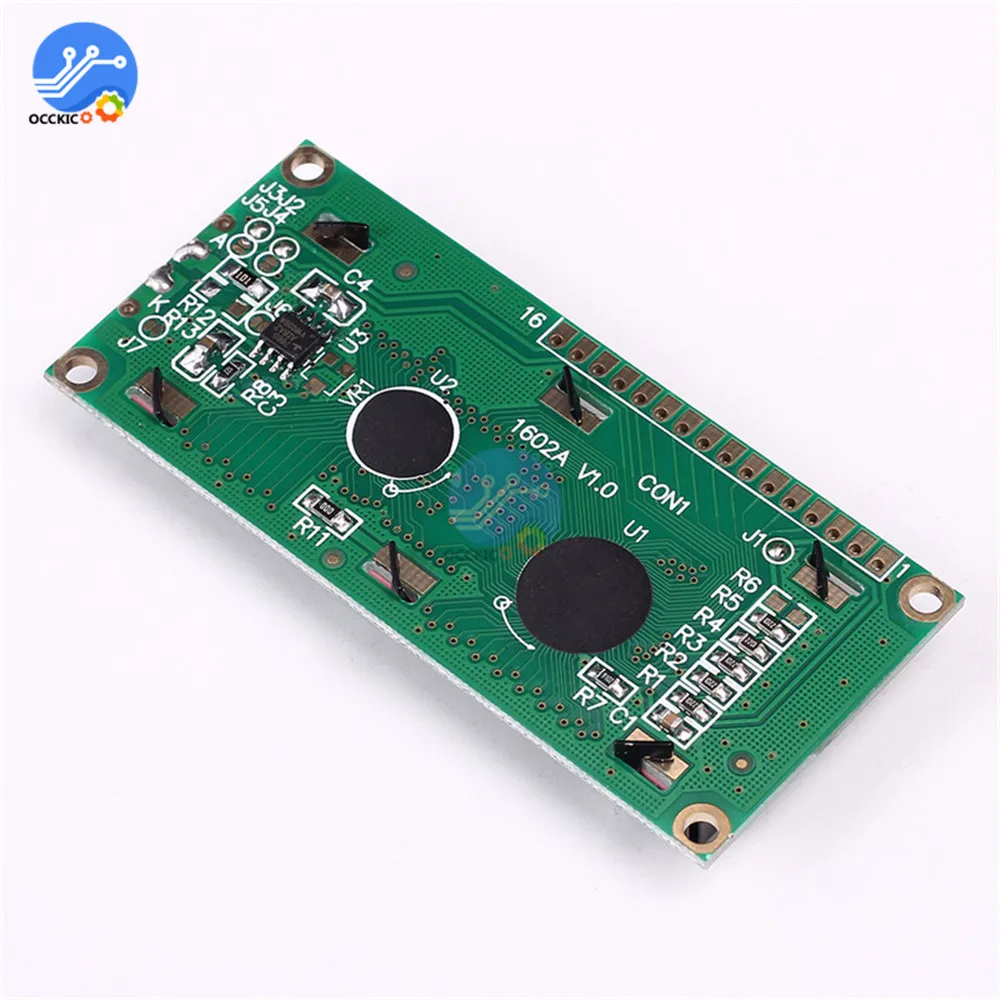 Модуль ЖК дисплея А 5 В 16x2 Красный символ точка черный фон параллельный порт