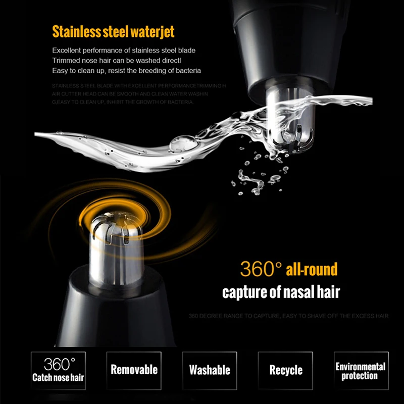 Мужской триммер для волос 3 в 1 электрический носа бритва перезаряжаемый