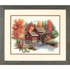 Прекрасная Золотая коллекция, Набор для вышивки крестиком, великолепная Осенняя кабина, шале, коттедж, dim 35199