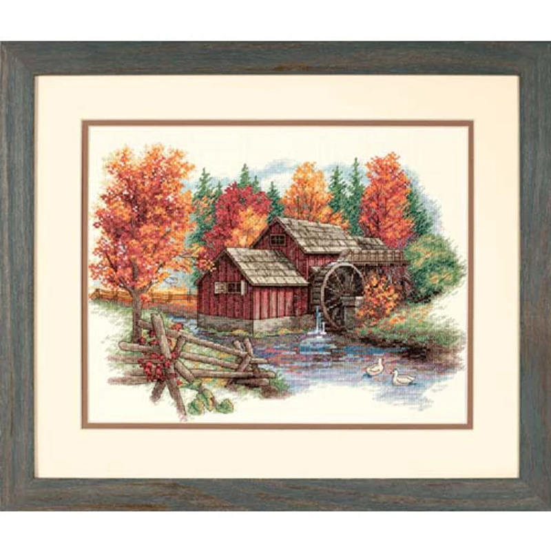 Прекрасная Золотая коллекция Набор для вышивки крестиком Glory of Осенняя кабина