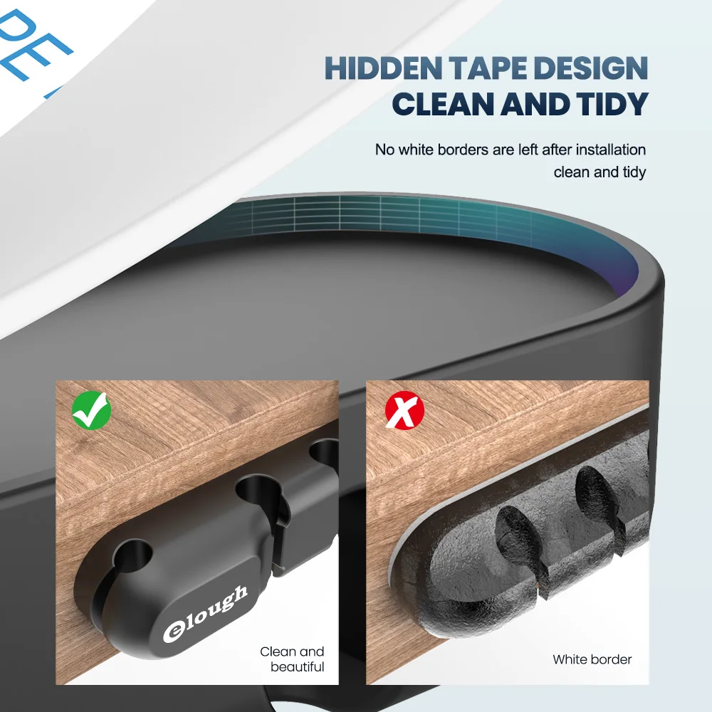 Кабель-органайзер для стола из силикона с креплением для проводов мыши, наушников и USB-кабелей.