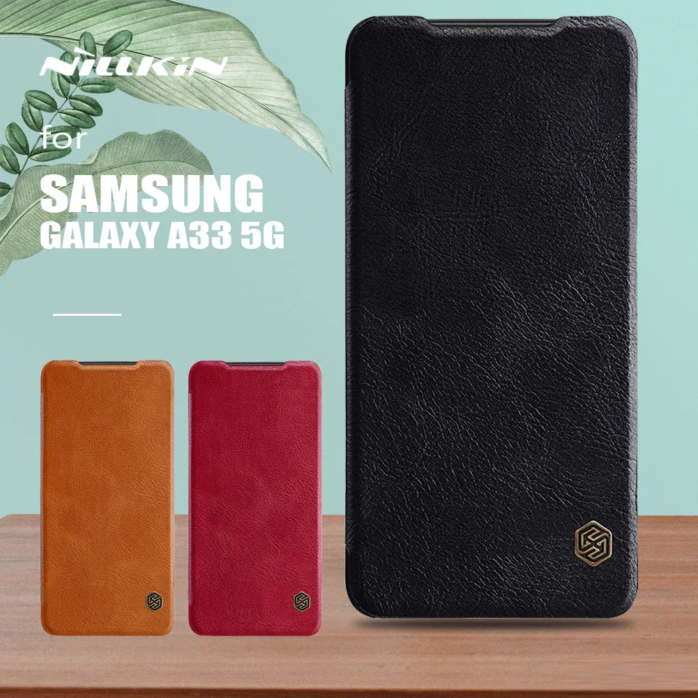 

Nillkin for Samsung Galaxy A33 5G Case Qin Flip Leather Case Soft Touch Wallet Card Slot Case for Samsung Galaxy A33 5G Cover